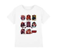 Stranger Things Character Badges Kids T Shirt, White, 7-8