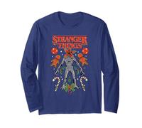 Stranger Things Christmas Demogorgon, Dice, Canes & Cookies Maglia a Manica