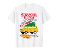 Stranger Things Christmas Seasons Eatings Pizza Van Maglietta