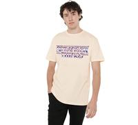 Stranger Things Chrome Metal Logo Unisex T Shirt, Natural, X-Large