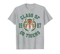 Stranger Things Class of 1987 Maglietta, Uomo, Grigio Melange, L