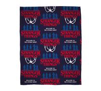Stranger Things Coperta in Pile Nere Fiamme 100x150cm Official Merch