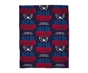 Stranger Things Coperta in Pile Nere Fiamme 100x150cm Official Merch