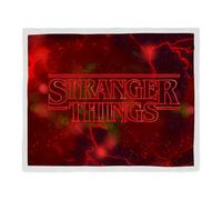 Stranger Things Coperta ufficiale in pile, super morbida e calda, con retro sherpa, design hijack, perfetta per casa, camera da letto, pigiama party e campeggio, dimensioni 120 x 150 cm