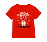 Stranger Things Demodog Christmas Kids T Shirt, Red, 7-8