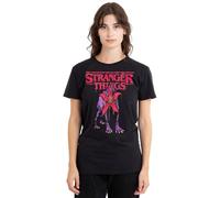 Stranger Things Demodog Drip Ladies T Shirt, Black, Medium