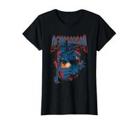 Stranger Things Demogorgon Band Maglietta, Donna, Nero, XL