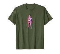 Stranger Things Dustin Henderson Maglietta, Uomo, Oliva, 3XL
