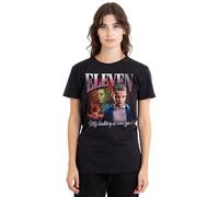 Stranger Things Eleven Homage Ladies T Shirt, Black, Medium