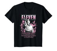 Stranger Things Eleven Poster Maglietta, Bambini, Nero, 4 Anni
