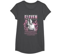 Stranger Things Eleven Poster Maglietta, Ragazze, Grigio Scuro, XS