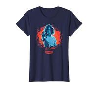Stranger Things Eleven Reach out Maglietta, Donna, Navy, M