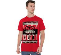 Stranger Things Fair Isle Christmas Unisex T Shirt, Red, Large