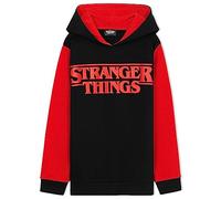 Stranger Things Felpa Ragazza Ragazzo - Felpa con Cappuccio 9-15 Anni Felpa Bambina in Cotone Abbigliamento Ufficiale Idee Regalo Ragazza (Rosso/Nero, 14-15 Anni)