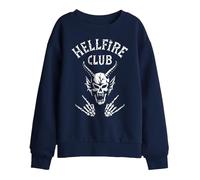 Stranger Things Felpa Unisex per Bambini Stranger Things Hellfire Club Bones Felpa Blu Navy, Marina Militare, 5-6 Years