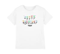 Stranger Things Happy Birthday Lights T-Shirt Bambini, Bianco, 12-13 A