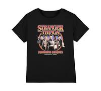 Stranger Things Hawkins Heroes Group 1987 Kids T Shirt, Black, 9-11