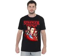 Stranger Things Hawkins Heroes Poster T-Shirt Unisex, Nero, S