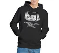 Stranger Things Hawkins Lab Logo Unisex Hoodie, Black, Medium