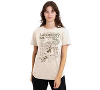 Stranger Things Hawkins Lab Mono Ladies T Shirt, Natural, Medium