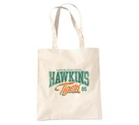 Stranger Things Hawkins Tigers 86 Borsa Riutilizzabile Per La Spesa Da Viaggio, Colore Naturale