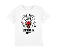 Stranger Things Hellfire Birthday Boy T-Shirt Bambini, Bianco, 9-11 A