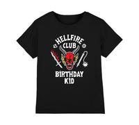 Stranger Things Hellfire Birthday Kid Inverted T-Shirt Bambini, Nero, 12-13 A