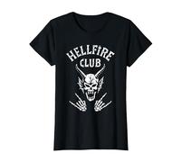 Stranger Things Hellfire Club Bones Maglietta, Donna, Nero, 3XL