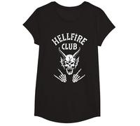 Stranger Things Hellfire Club Bones Maglietta, Ragazze, Nero, S