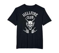 Stranger Things Hellfire Club Bones Maglietta, Uomo Taglie Grandi, Nero, 2X Tall