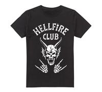 Stranger Things Hellfire Club Bones T Shirt, Nero, S Unisex-Adulto