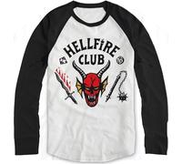 Stranger Things: Hellfire Club Crest White (Baseball Shirt Unisex Tg. S) -