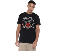 Stranger Things Hellfire Club Invert - Maglietta Unisex, Colore: Nero, S