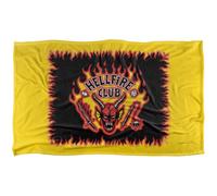 Stranger Things Hellfire Club Logo Flames Coperta super morbida al tatto setoso - 91 x 147 cm