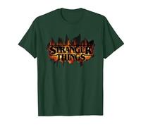 Stranger Things Hellfire Club Logo Maglietta, Uomo, Verde Foresta, M