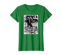 Stranger Things Hellfire Club Maglietta, Donna, Verde Mela, L
