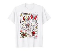 Stranger Things Hellfire Club Maglietta, Uomo, Bianco, 3XL