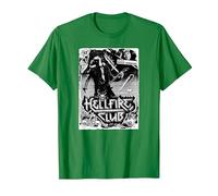 Stranger Things Hellfire Club Maglietta, Uomo, Verde Mela, 3XL