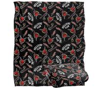 Stranger Things Hellfire Club Pattern, copriletto super morbido al tatto, 152 x 127 cm