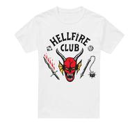 Stranger Things Hellfire Club T-Shirt, Bianco, XL Unisex-Adulto