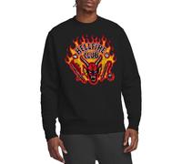 Stranger Things Hellfire Flames Unisex Sweatshirt, Black, M