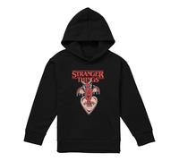 Stranger Things Hellfire Heart Youth Kids Boy Girls Pull-Over Hoodie, Black, 12-13