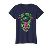 Stranger Things Hellfire Neon Sketch Logo Maglietta, Donna, Navy, XS