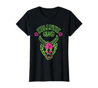 Stranger Things Hellfire Neon Sketch Logo Maglietta, Donna, Nero, M