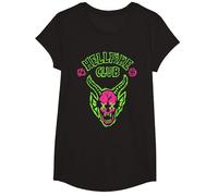 Stranger Things Hellfire Neon Sketch Logo Maglietta, Ragazze, Nero, XS