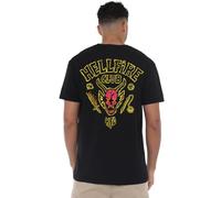 Stranger Things Hellfire Outline Front Back Unisex T Shirt, Black, Medium