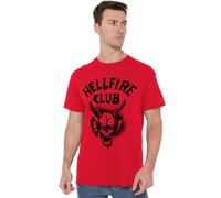 Stranger Things Hellfire Spray Logo Unisex T Shirt, Red, XXX-Large