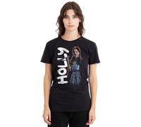 Stranger Things Holly Neo Homage Ladies T Shirt, Black, Medium