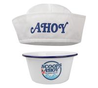 Cinereplicas Stranger Things - Scoops Ahoy Ice Cream Bowl e cappello Ahoy - Licenza ufficiale