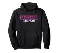 Stranger Things - Logo con testo rosa acceso Felpa con Cappuccio